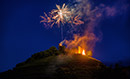 Feuerwerk vom Schlossberg in Staufen